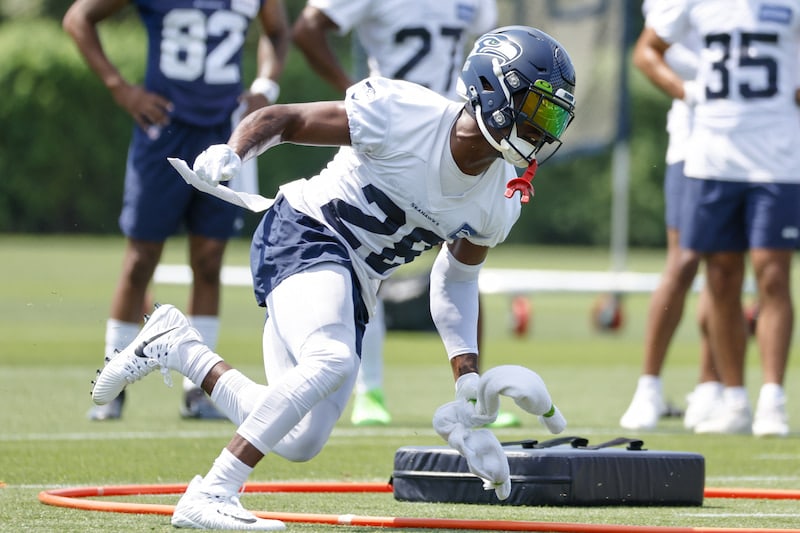 Ugo Amadi at Seattle Seahawks Training Camp 2022