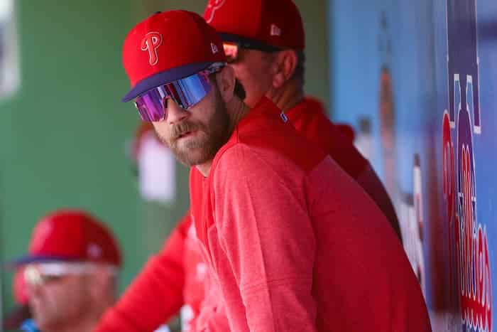 Phillies' Bryce Harper Working Out at First Base - sportstalkphilly - News,  rumors, game coverage of the Philadelphia Eagles, Philadelphia Phillies,  Philadelphia Flyers, and Philadelphia 76ers