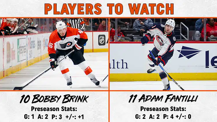 Flyers Blue Jackets Players to Watch