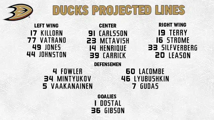 Ducks Lines