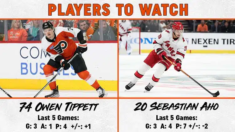 Flyers Hurricanes Players to Watch