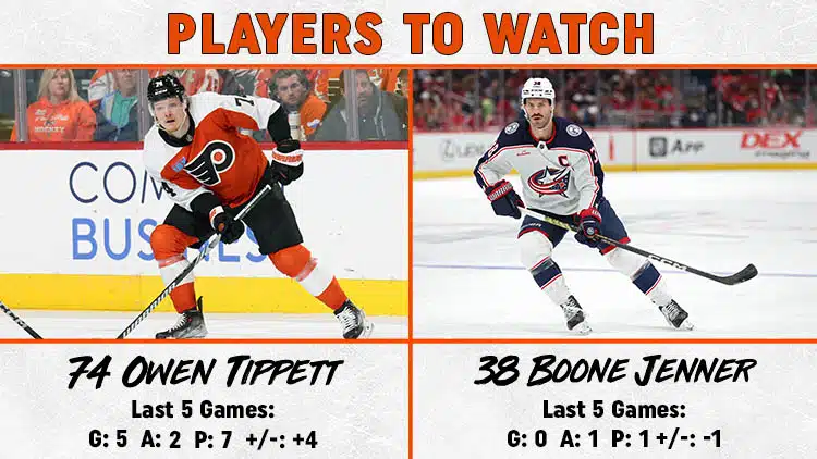 Flyers Blue Jackets Players to Watch