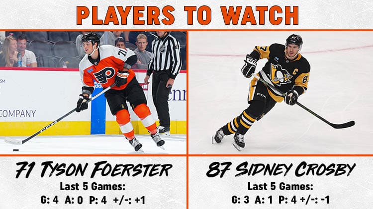 Flyers Penguins Players to Watch