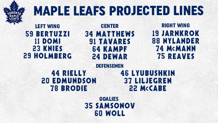 Maple Leafs Lines