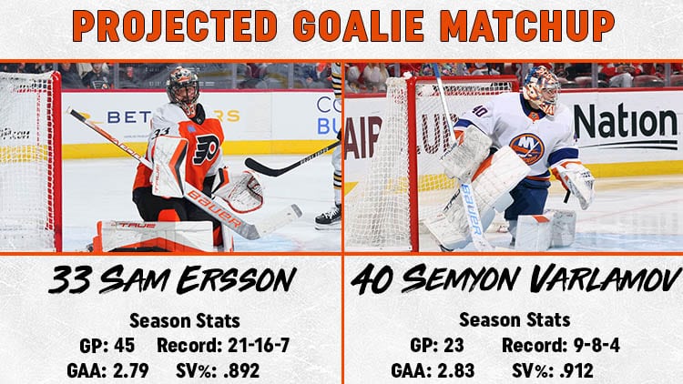 Flyers Islanders Goalie Matchup