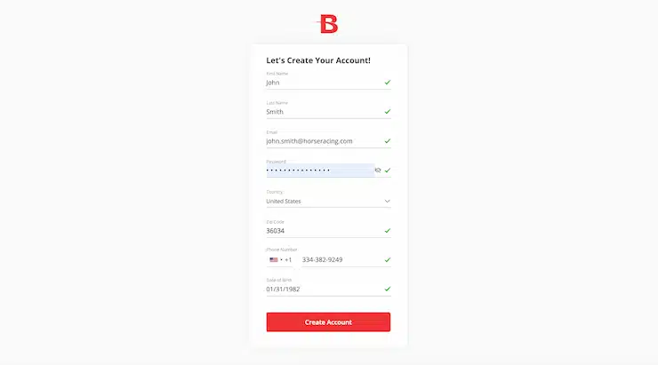 Step Two - Create a BetOnline Account