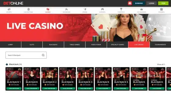 BetOnline PA online casinos