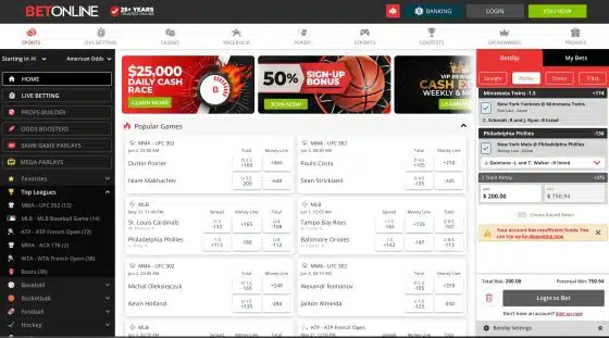 BetOnline PA sports betting