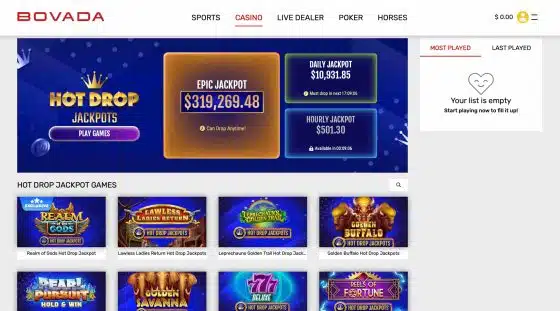 Bovada PA online casinos