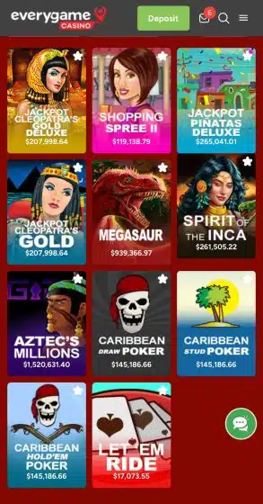 Everygame PA casino app