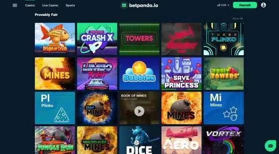 BetPanda no verification casino