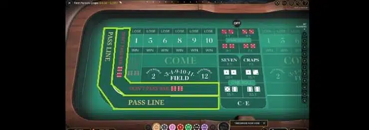 Craps Pass Line and Don't Pass Line