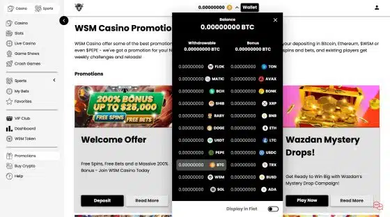 WSM Casino no verification casino