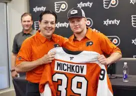 Michkov Appreciative of Warm Welcome, Ready to Help Flyers Win