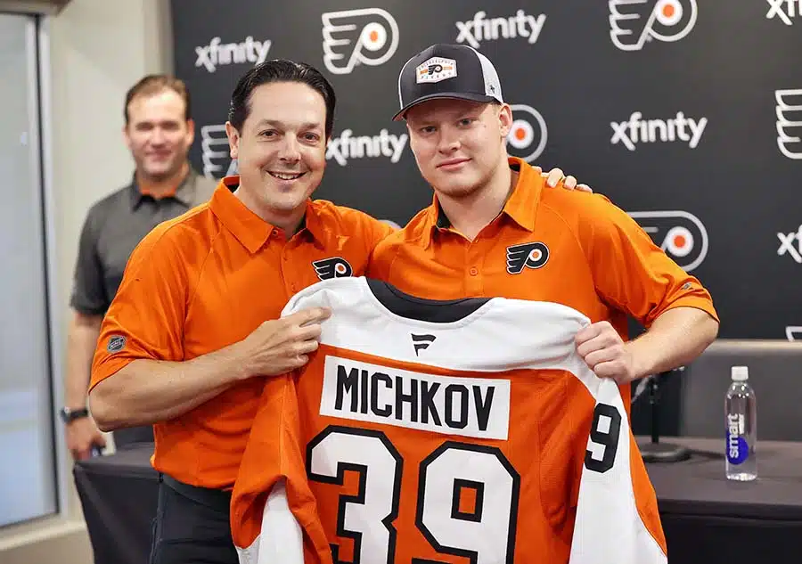 Michkov Appreciative of Warm Welcome, Ready to Help Flyers Win