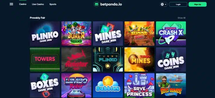 BetPanda Bitcoin Games