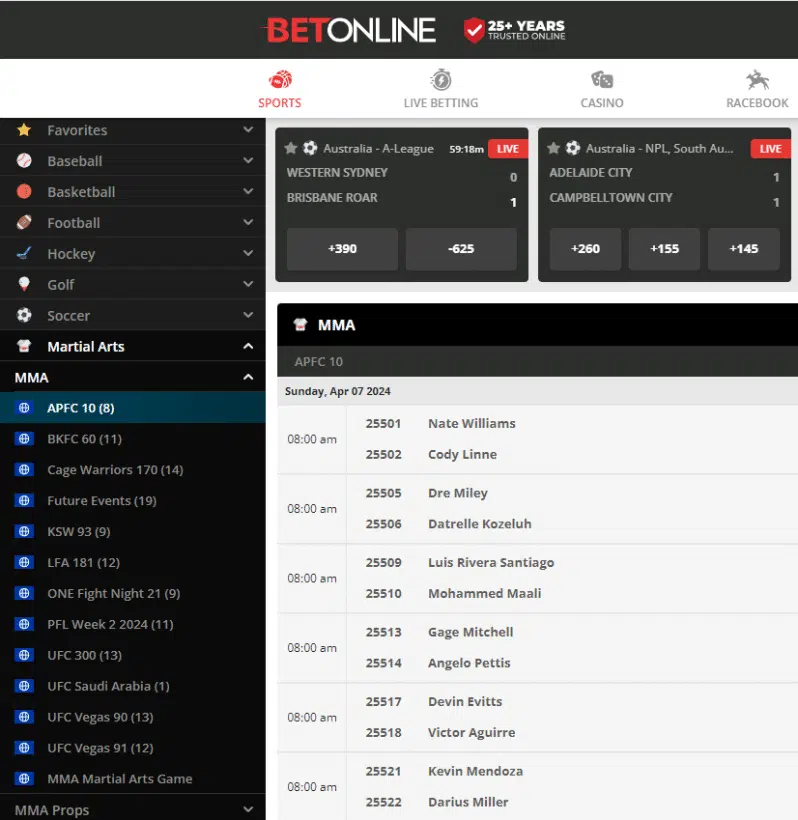 Moneyline betting example UFC - how to place a moneyline bet 1