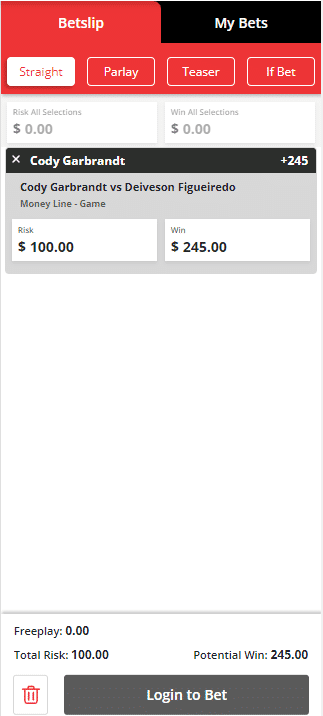 Moneyline betting example UFC - how to place a moneyline bet 4