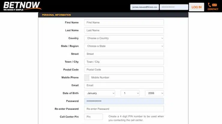 Register a Player Account