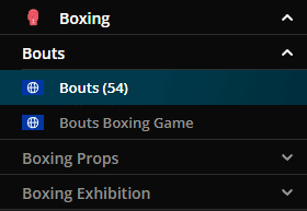 Select Bouts on the Right-Hand Menu