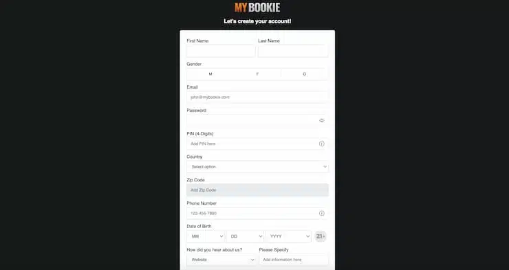 Register a MyBookie Account and Enter Your Bonus Code