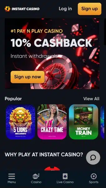 Instant Casino Mobile