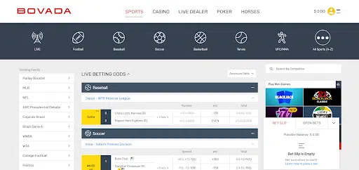 Bovada ID sports betting site