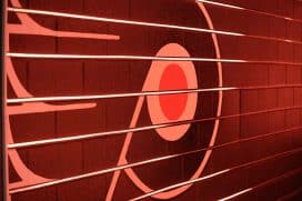 A view of the logo of the Philadelphia Flyers in tunnel prior to an NHL game against the Buffalo Sabres at the Wells Fargo Center on November 1, 2023 in Philadelphia, Pennsylvania.