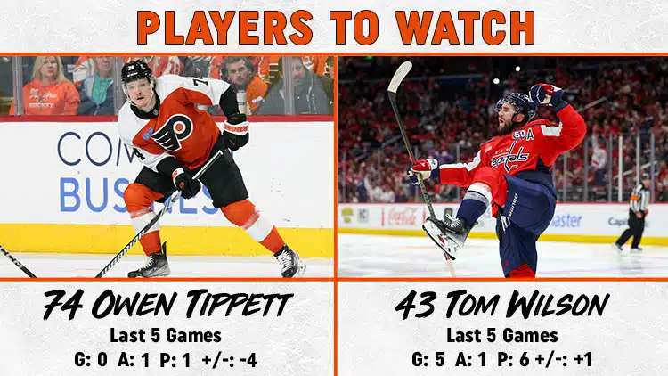 Flyers Capitals Players to Watch