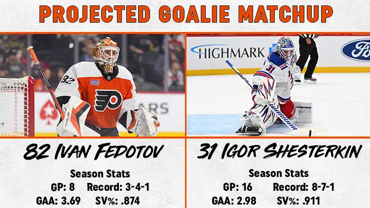 Flyers Rangers Goalie Matchup