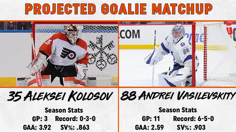 Flyers Lightning Goalie Matchup