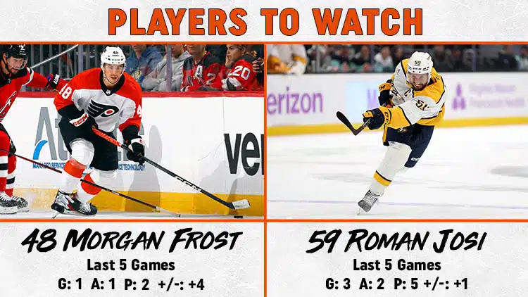 Flyers Predators Players to Watch