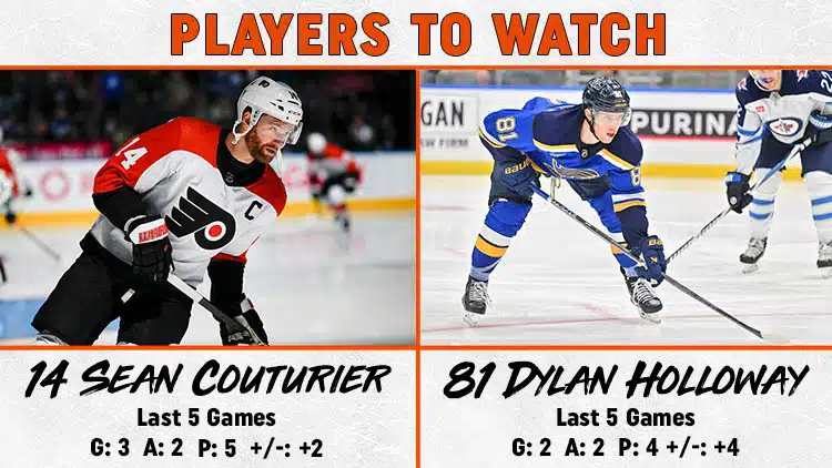 Flyers Blues Players to Watch